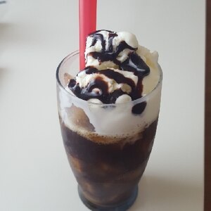 今日のおやつに☆甘〜いチョココーヒーフロート